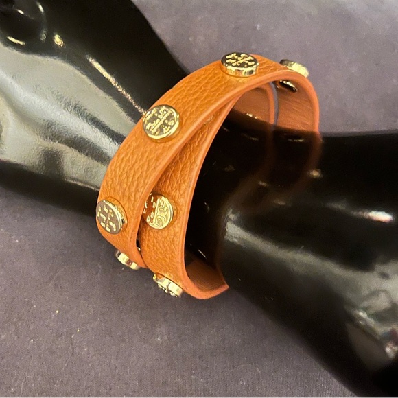NWOT Tory Burch Brown Double Wrap Bracelet - Picture 4 of 8